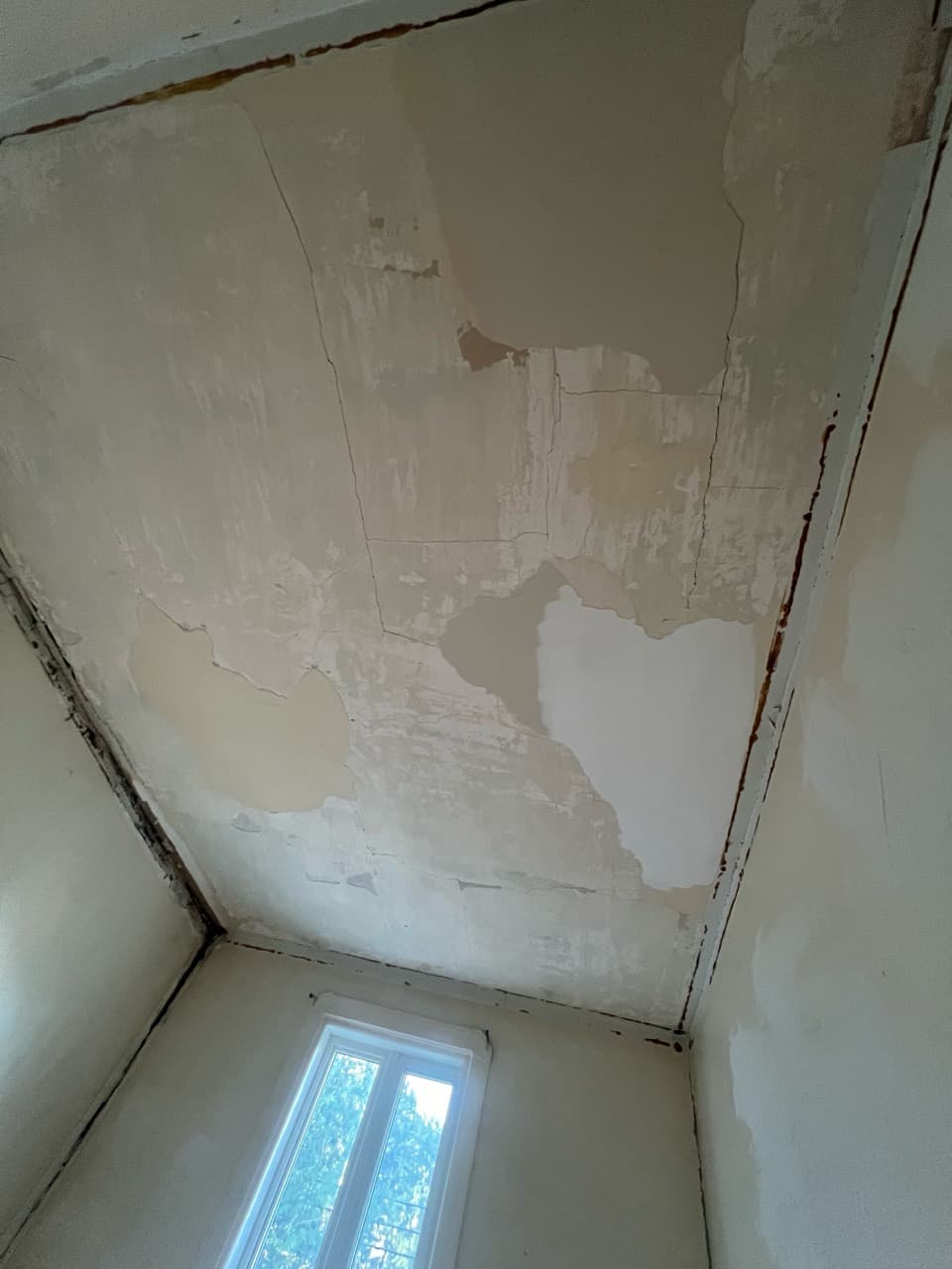 Ceiling Repair & Taping before RenoPrime renovation